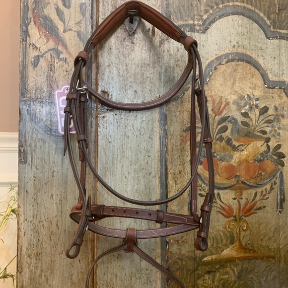SOLD BRAND NEW brown CWD raised French noseband bridle - Picture 7 of 10